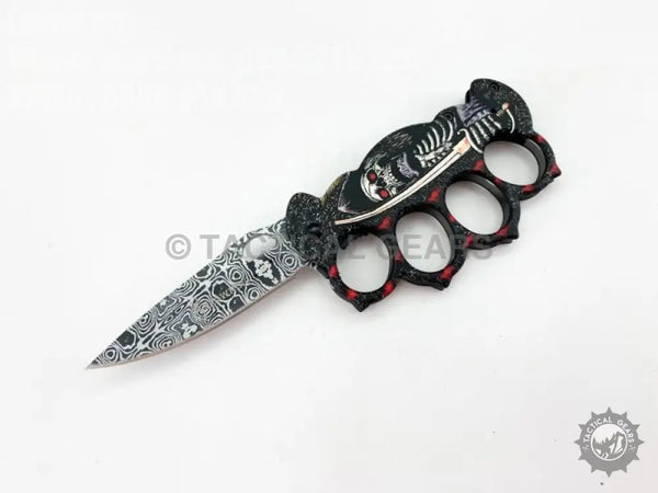 Browning X-81 knife with 50cm blade and skull knuckle duster handle