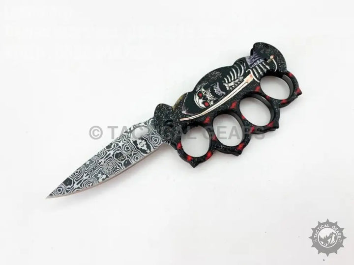 Browning X-81 knife with 50cm blade and skull knuckle duster handle