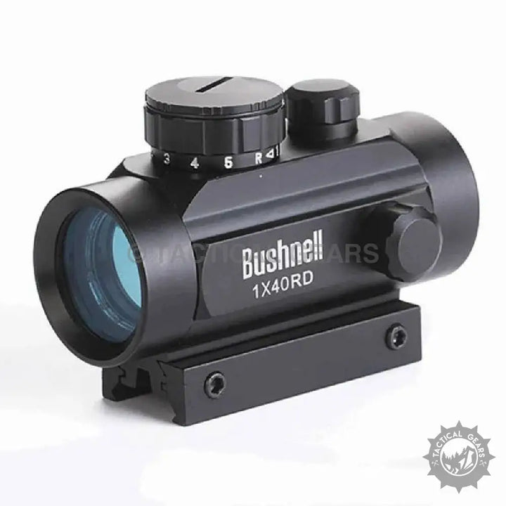 Black Bushnell 1X40RD red green holographic sight with adjustable brightness settings