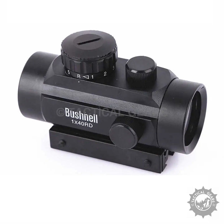 Black Bushnell 1X40RD red green holographic sight with adjustable brightness for precision aiming