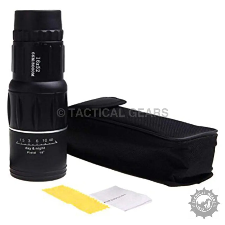 Black Bushnell Anti-Fog Waterproof Monocular with carrying case and cleaning cloths