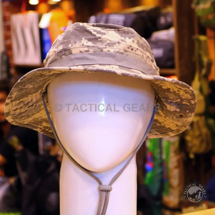 Digital camouflage boonie hat with adjustable chin strap for Army Summer Hat collection