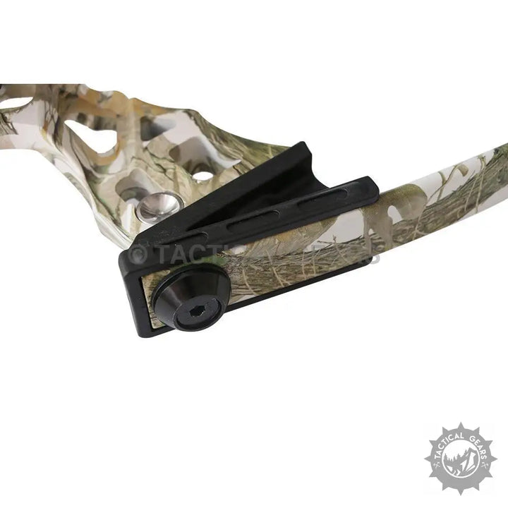 Camo compound bow riser with black arrow rest for archery in Junxing Straight Bow accessories