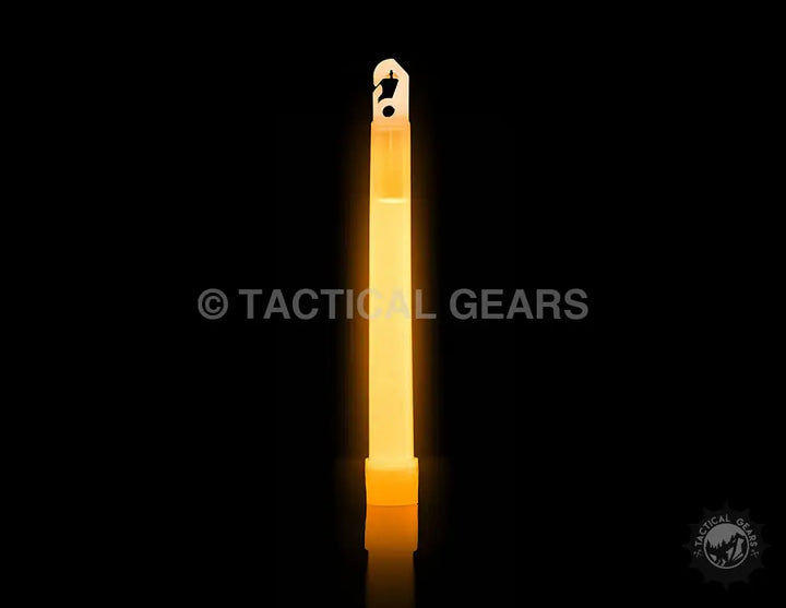 Orange Chemlight Chemical Light Stick with hook and hole for attachment