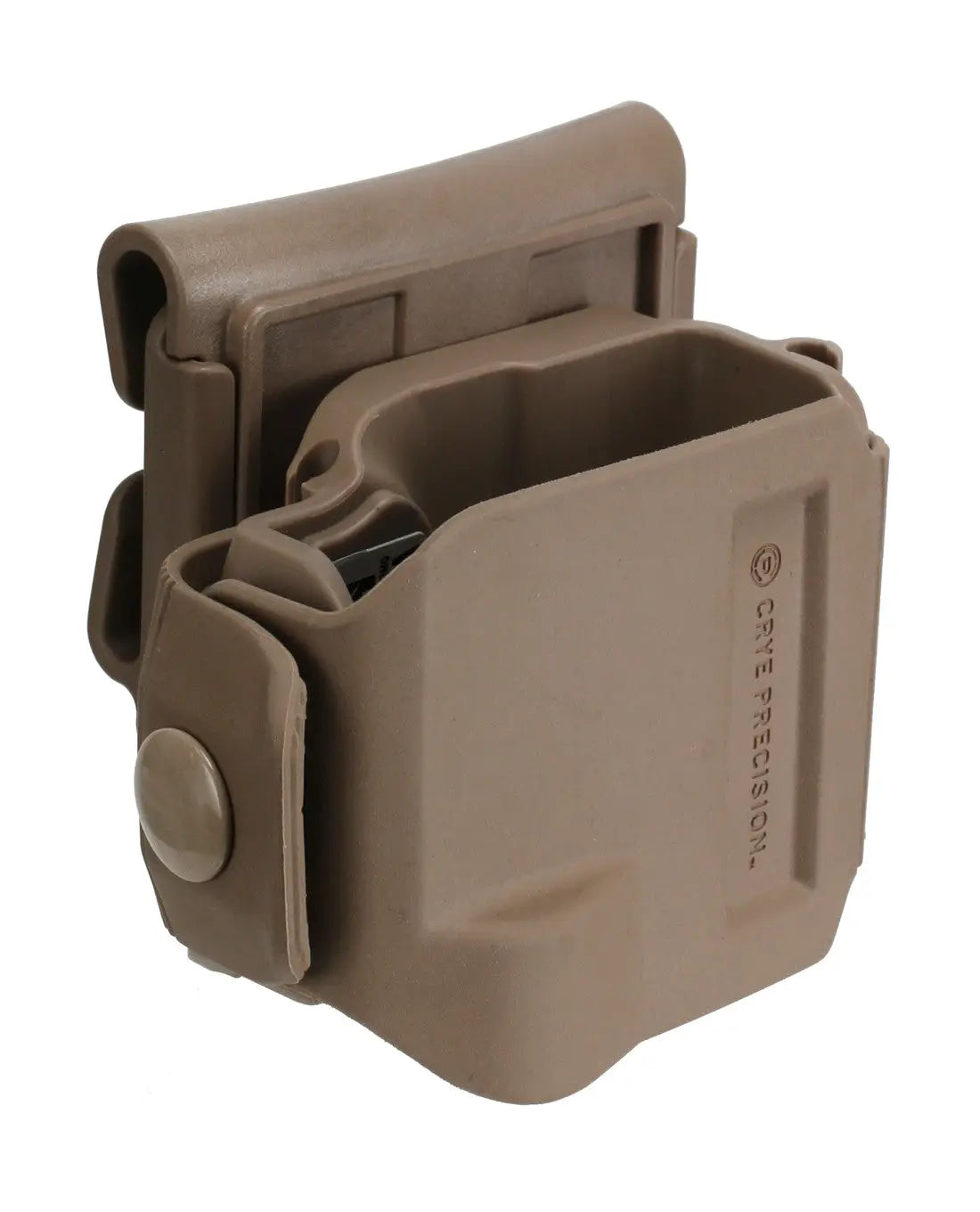 FDE polymer tactical magazine pouch with belt clip for polymer tactical holster