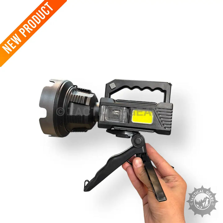 Coba 100W Long Shot Spotlight with Tripod and Side Light for multi-functional illumination