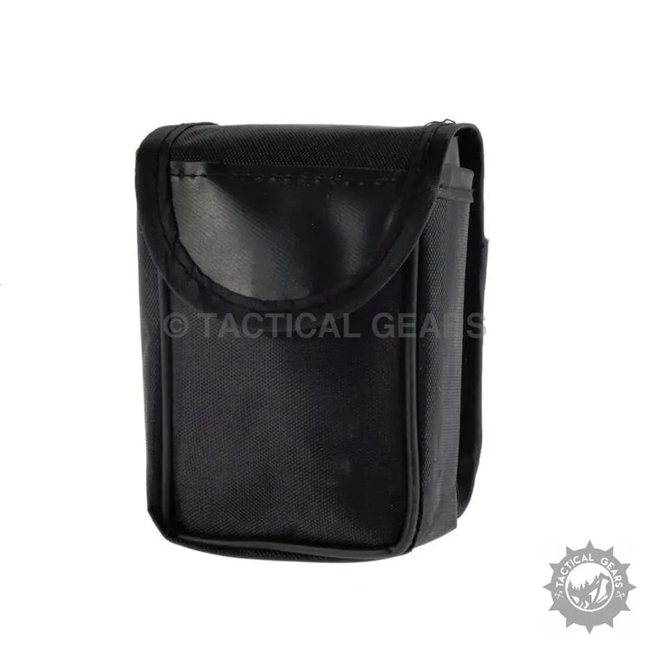 Black nylon utility pouch with flap closure for Sakura Compact Clearvision Binoculars size protection