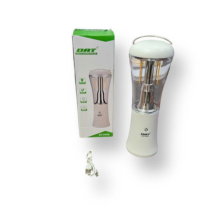 Dat Rechargeable Lantern with LED emergency light and USB charging cable for portable lighting
