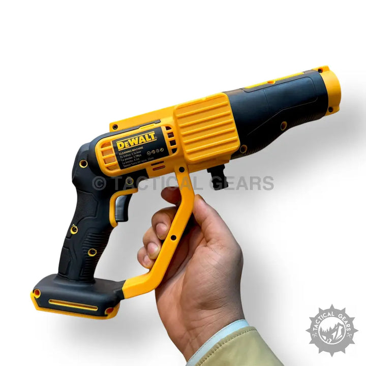 DeWalt Portable Rechargeable Pressure Washer Kit with yellow and black cordless power tool
