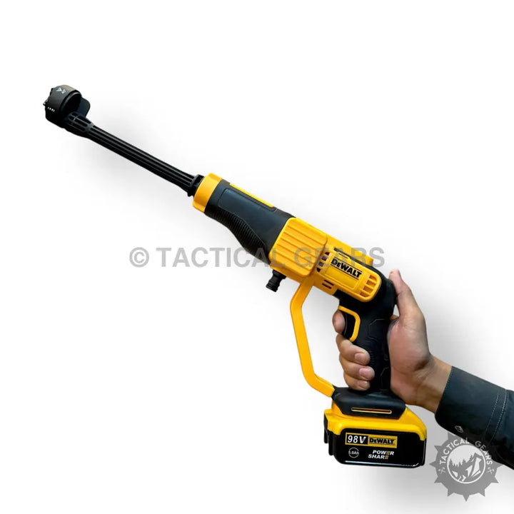 DeWalt Portable Rechargeable Pressure Washer Kit with handheld yellow and black design
