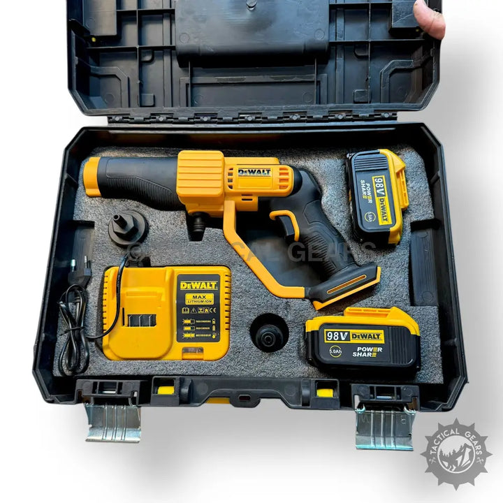 DeWalt portable rechargeable pressure washer kit with cordless screwdriver and batteries