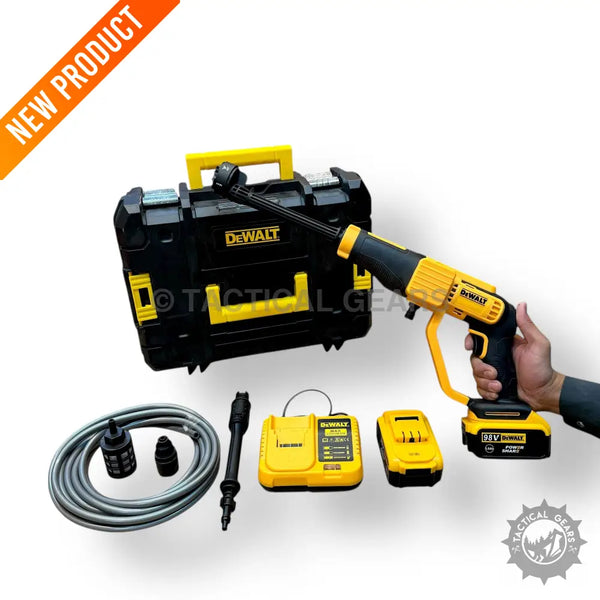 DeWalt Portable Rechargeable Pressure Washer Kit with case hose charger and batteries