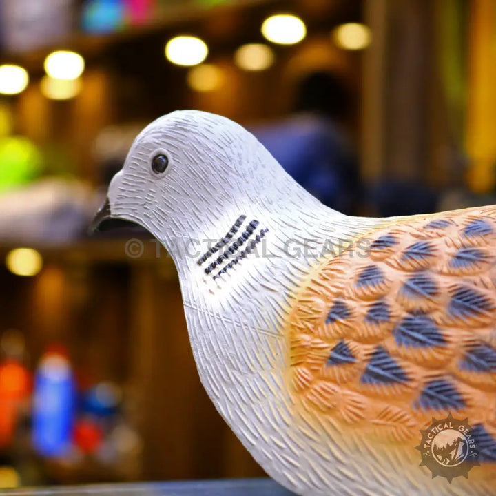 Dove decoys with textured white, brown, and black plumage for hunting or bird control