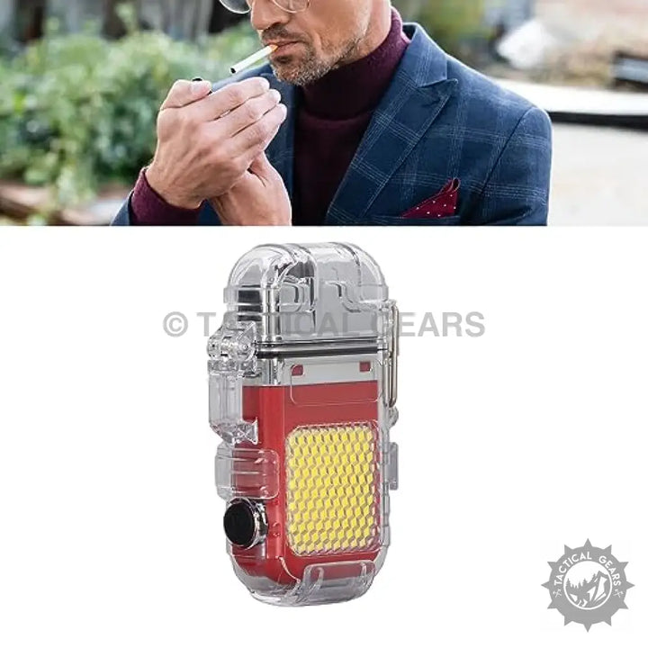 Waterproof dual arc lighter with cob light and integrated flashlight in Pakistan