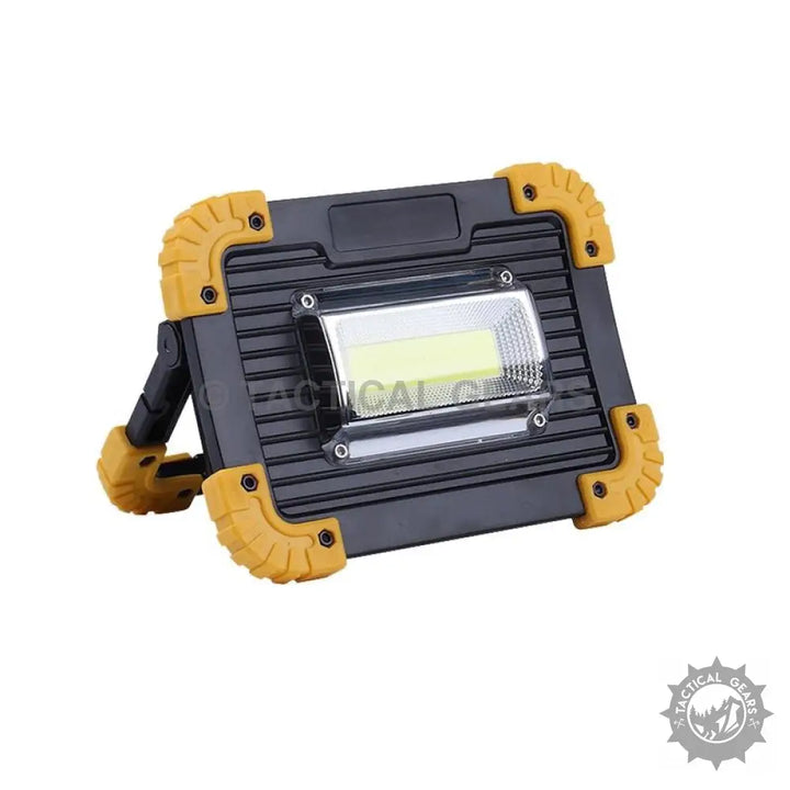 Black and yellow rechargeable flood light with stand, Super Bright Rechargeable Flood Light