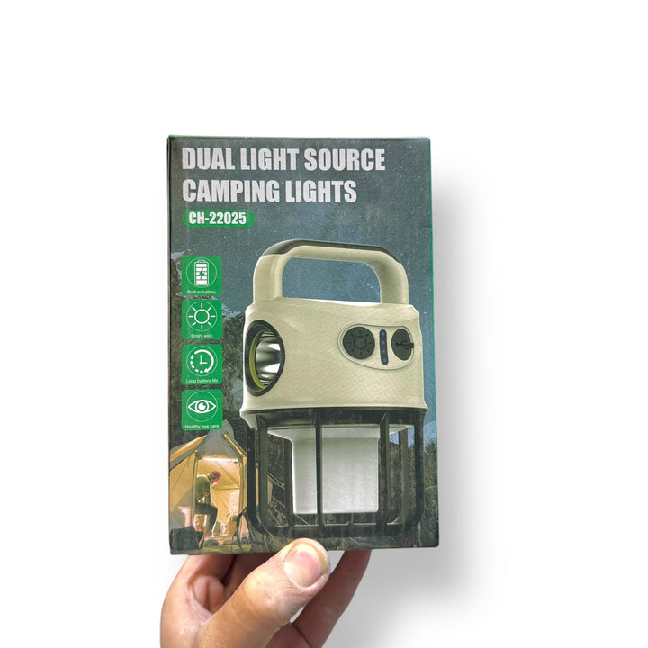 Dual Light Camping Lantern with handle offering versatile dual light source for outdoor lighting