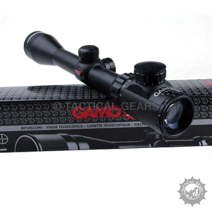 Black rifle scope with adjustable turrets for GAMO 3-9X40 Red/Green Illuminated Scope