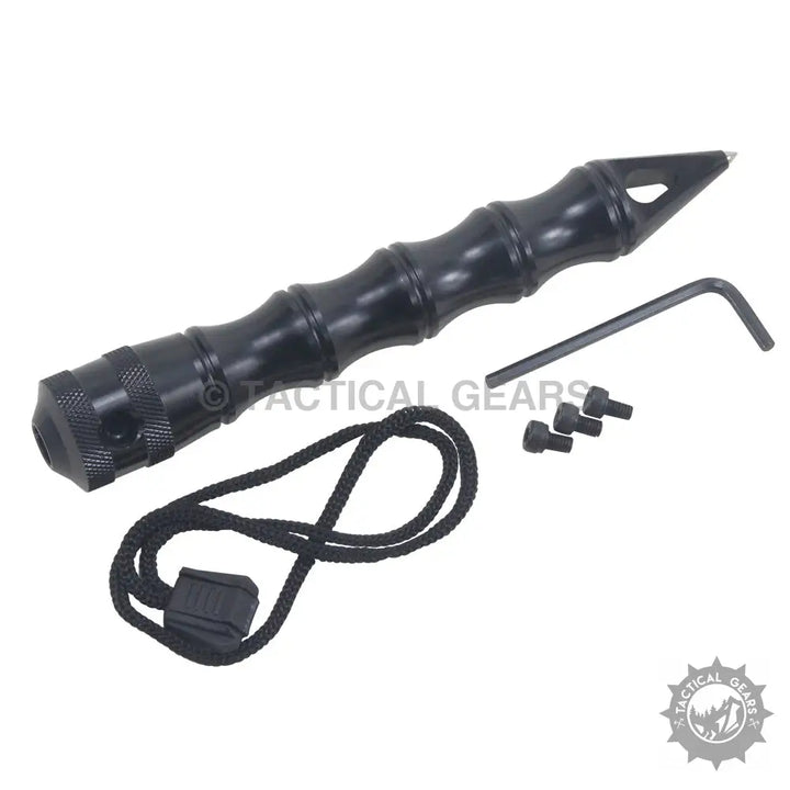 EDC Portable Self-defense Tool with Black Metal Tactical Spike and Textured Grip