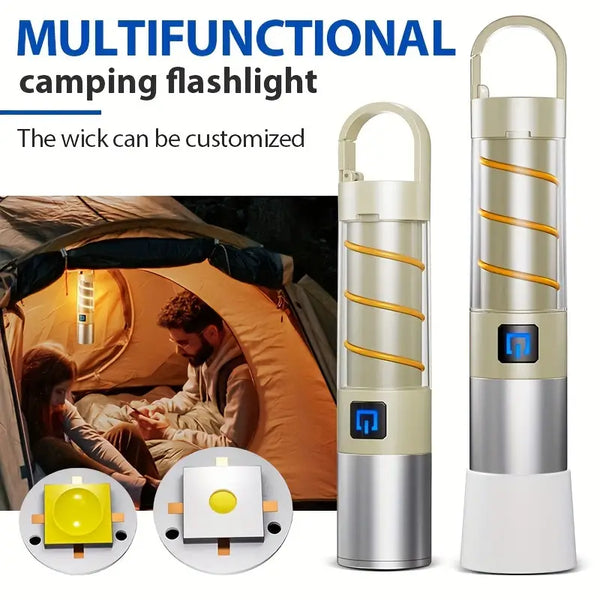 Rechargeable LED Flashlight and Camping Lantern in one