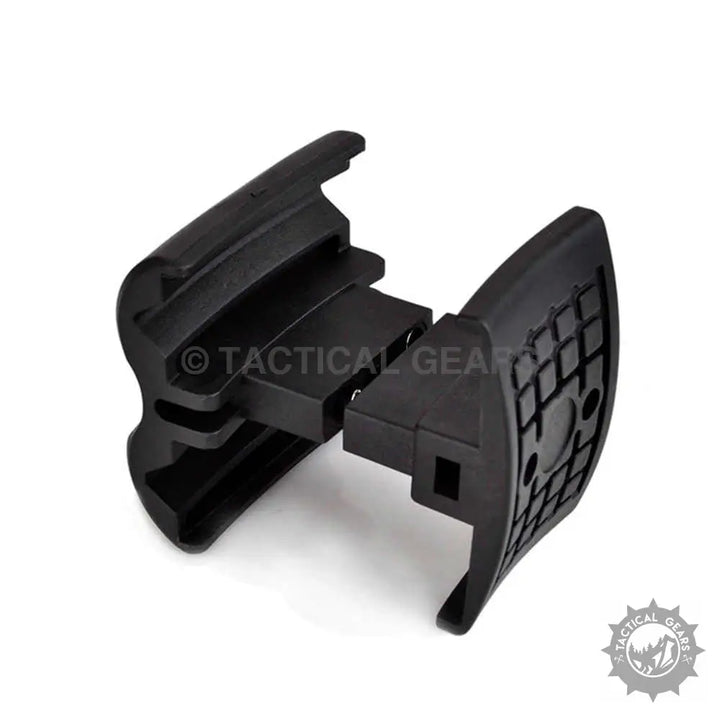 Black interlocking pistol grip extensions for AK47 magazine coupler and magazine upgrade