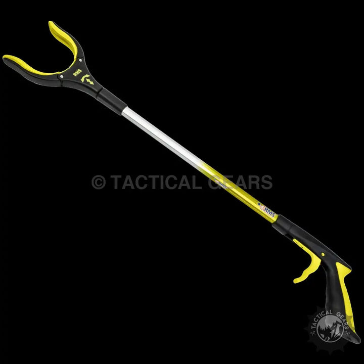 Black and yellow Extended Objects Grabber tool for easy reaching and picking up objects
