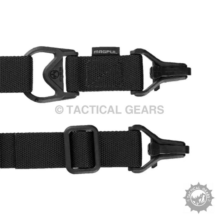 Two black nylon straps with quick-release buckles for MAGPUL MS3 Sling with extreme resistance