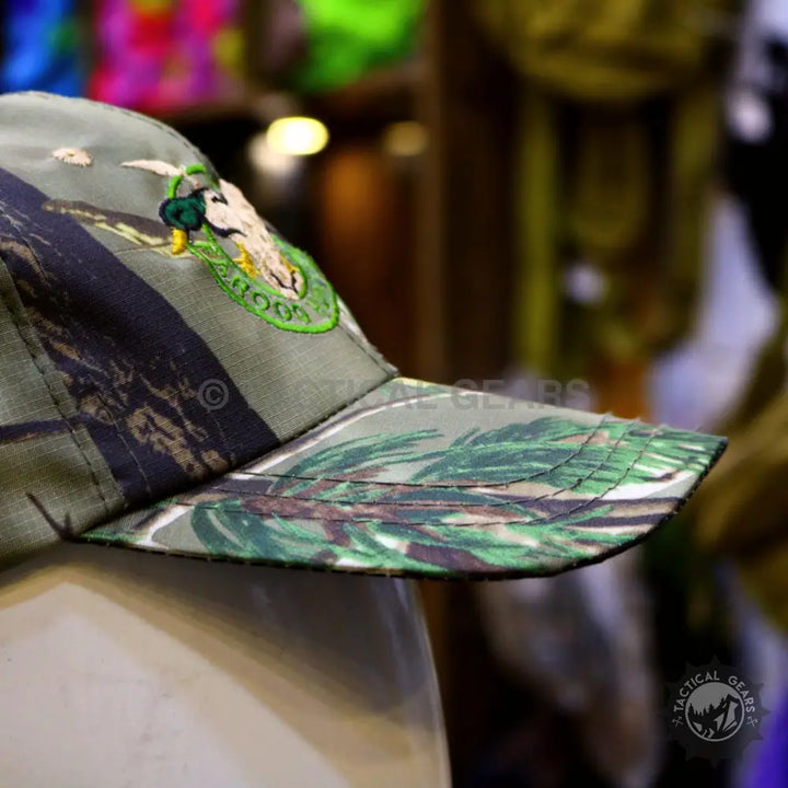 Camo hunting cap with duck emblem, Faroo Hunting Cap for outdoor enthusiasts