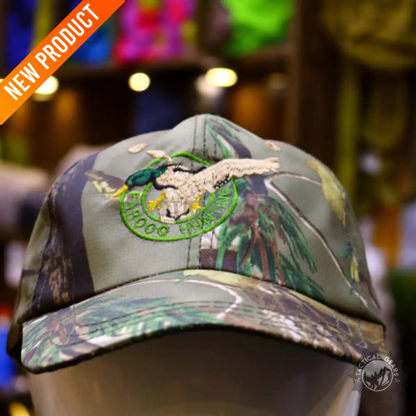Camouflage hunting cap with embroidered duck design, Faroo Hunting Cap baseball cap