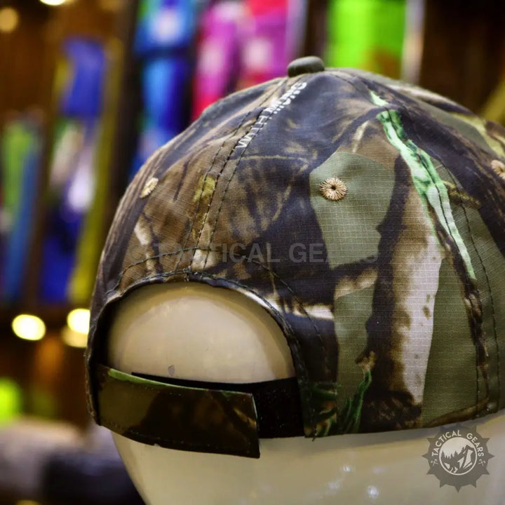 Camouflage hunting cap with strap-back closure, Faroo Hunting Cap for outdoor enthusiasts