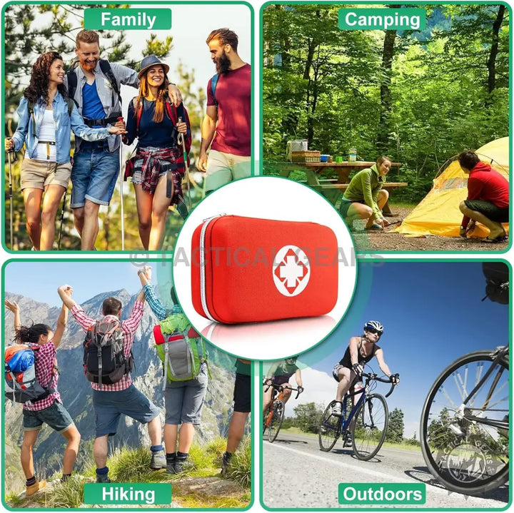 Red First Aid Kit with White Cross Symbol for Emergency Medical Supplies