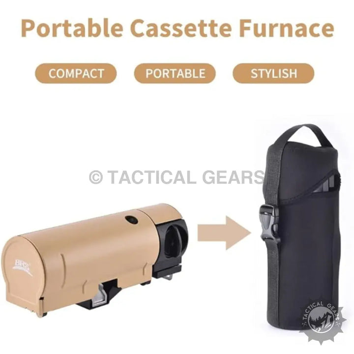 Portable outdoor cassette stove with carrying case for convenient camping cooking