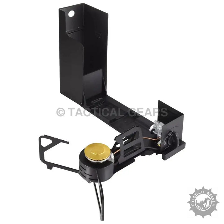 Portable camping stove with wind guard assembly for an efficient cooking solution