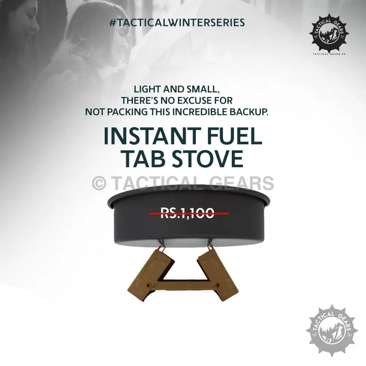 Portable fuel tab stove with small pot holder for camping, part of the Instant Fuel Tab Stove collection