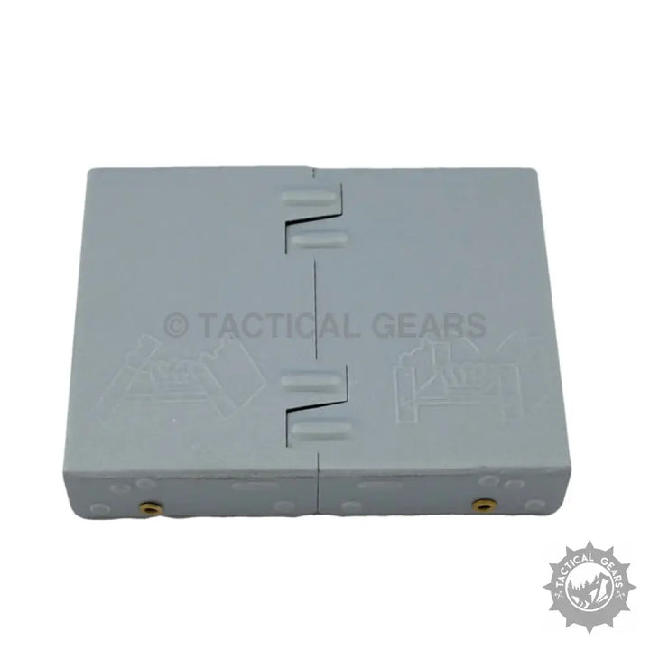 Gray rectangular folding case with brass studs for Instant Fuel Tab Stove fuel tab stove