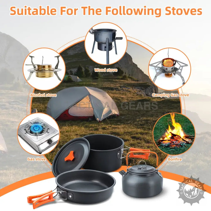 Folding Outdoor Cooking Set Camping Cookware – TacticalGears.pk