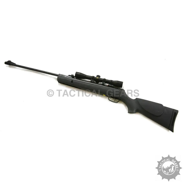 Black Gamo Shadow air gun with scope for precision shooting and outdoor target practice