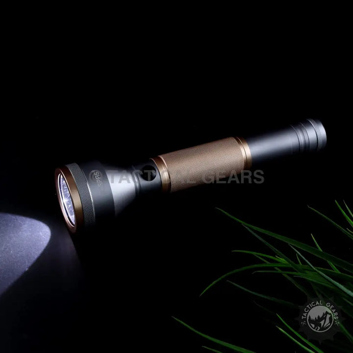 Geepas VIP Series LED Flashlight Power Bank with metallic body and bright white light