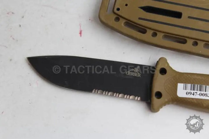 Gerber Survival Knife Infantry II with tan sheath, black blade, and durable material