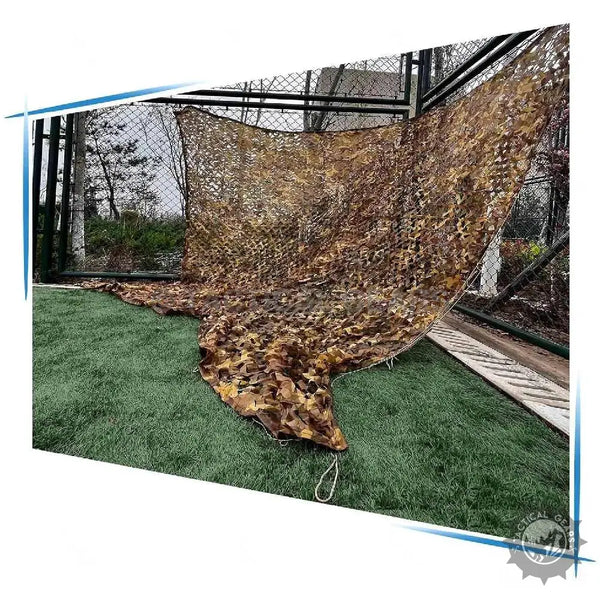 Brown and green camouflage netting for 5 x 15 ground blind camouflage product