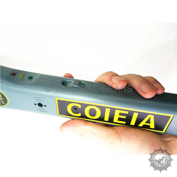 Gray Portable Handheld Security Scanner with red indication light and toggle switch