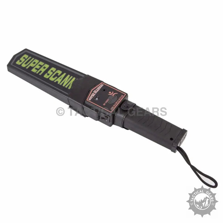 Heavy Duty Metal Detector for Security Inspection with Black Handheld Design and Wrist Strap