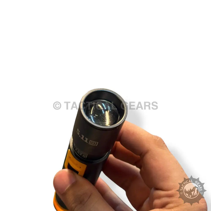 Black and orange handheld camping flashlight, ultraviolet flashlight for outdoor use