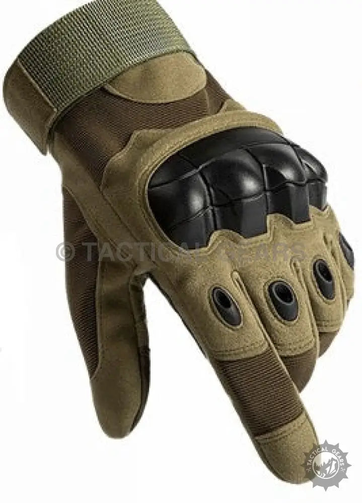Tactical Protective Gloves with knuckle protection, finger vents, and nylon loop