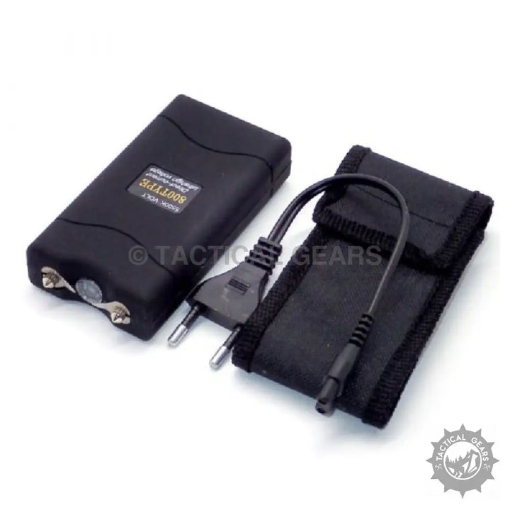 Heavy Duty Stun Gun TW-800 with charging cable and carrying pouch for self-defense