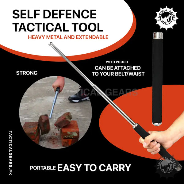 Heavy metal and extendable self-defense tactical tool for effective defence tactical protection