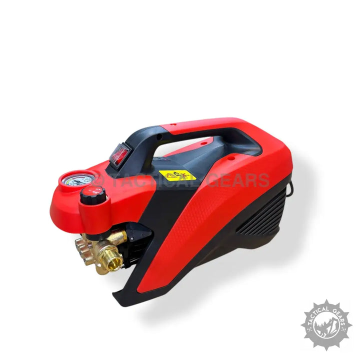 Red and black portable electric high power pressure washer for deep cleaning performance
