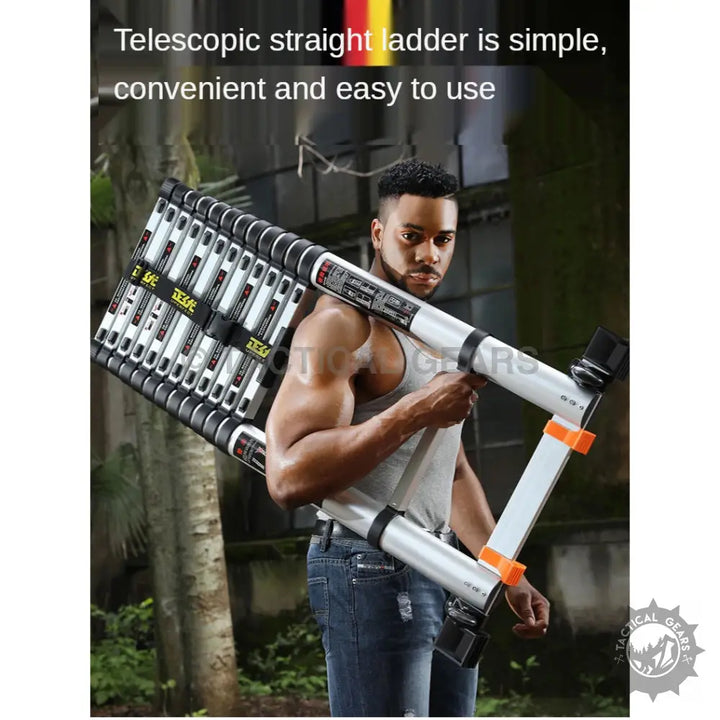 High quality portable aluminum telescopic ladder for versatile reach and easy storage