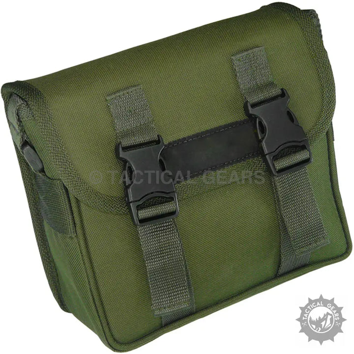 High quality olive green tactical pouch with black buckles and adjustable straps
