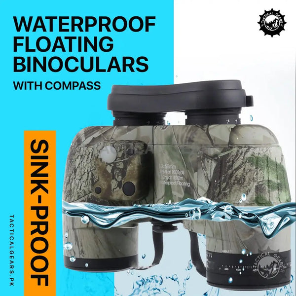 High-quality waterproof floating camouflage binoculars with compass for outdoor adventures