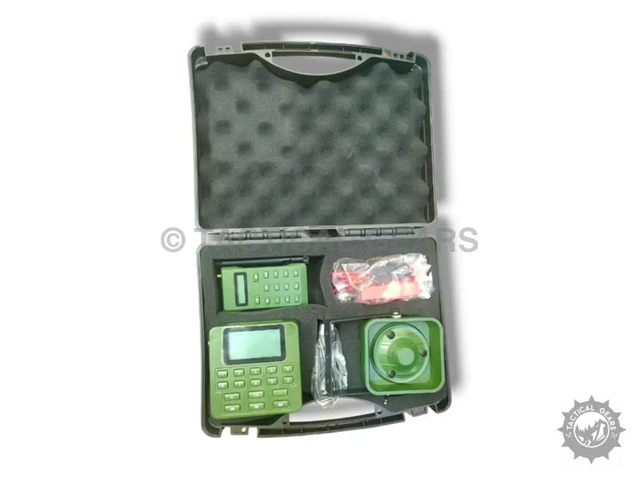 Green electronic bird caller kit in open black case for Hunting Bird Caller product